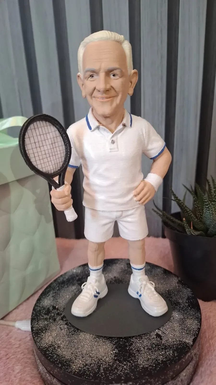 Boneco 3D personalizado de pai tenista
